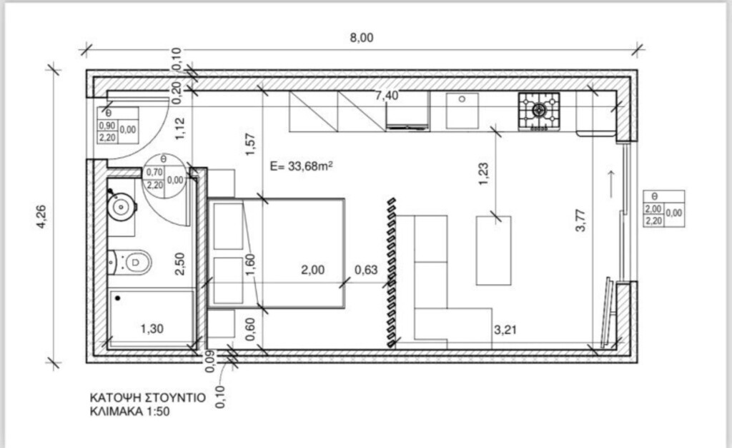 Wohnung in Chalkidiki, Griechenland, 35 m² - Foto 1