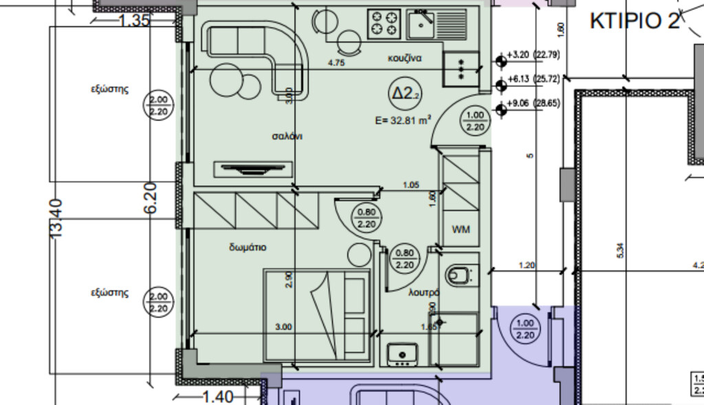 Appartement en Chalcidique, Grèce, 44 m² - image 1