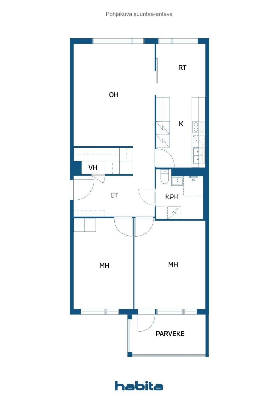 Appartamenti a Vantaa, Finlandia, 72 m² - foto 2