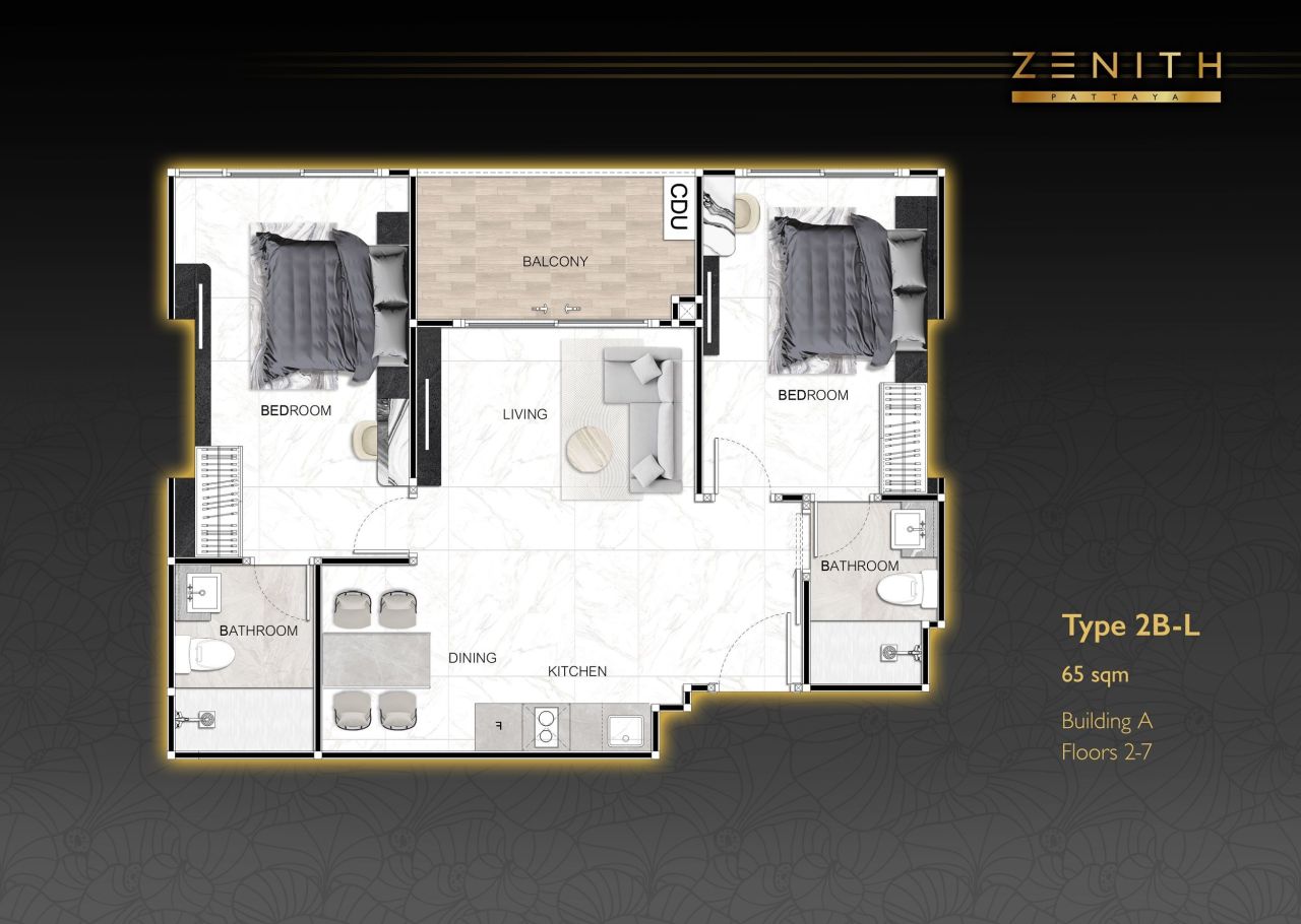 Appartement à Pattaya, Thaïlande, 65 m² - image 13