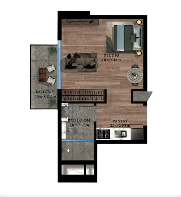 Apartamento en Dubái, EAU, 43 m² - imagen 8