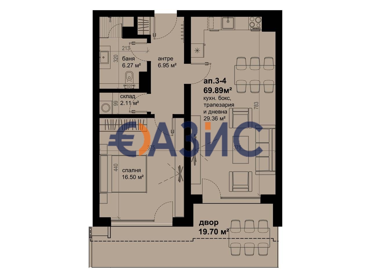 Apartment in Burgas, Bulgarien, 73.4 m² - Foto 6