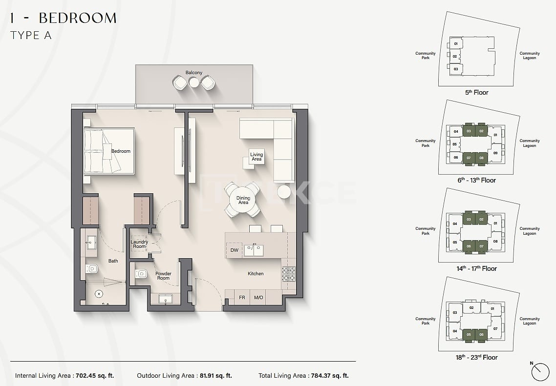 Appartamenti Meydan, EAU, 85 m² - foto 15
