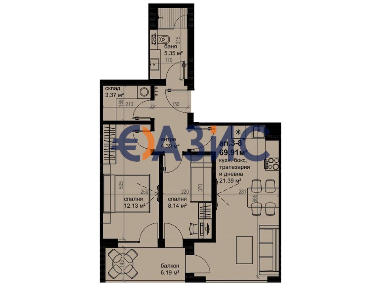 Appartamenti a Burgas, Bulgaria, 111.9 m² - foto 4