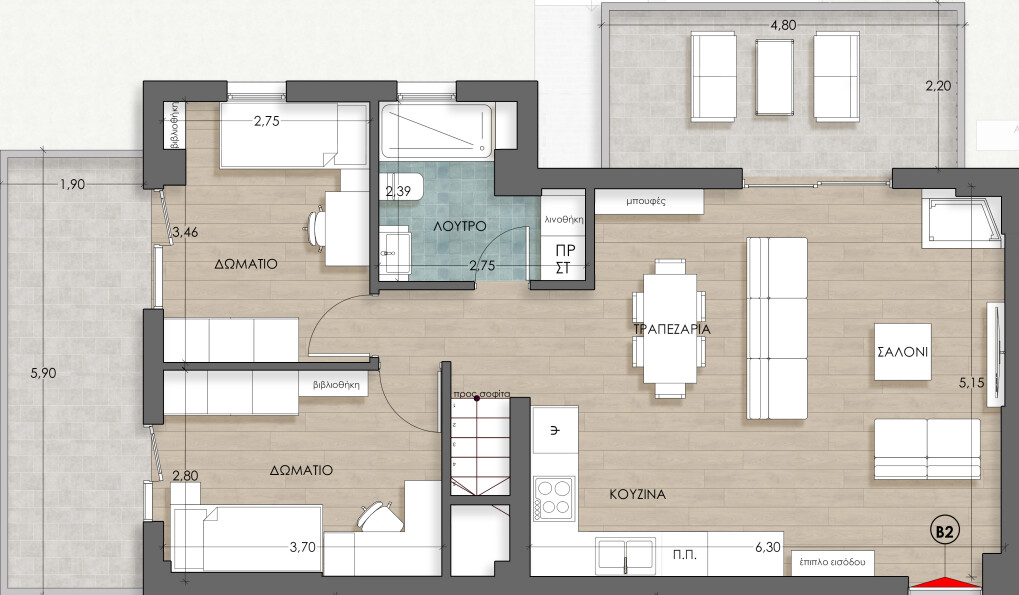 Maisonette in Thessaloniki, Griechenland, 132 m² - Foto 5