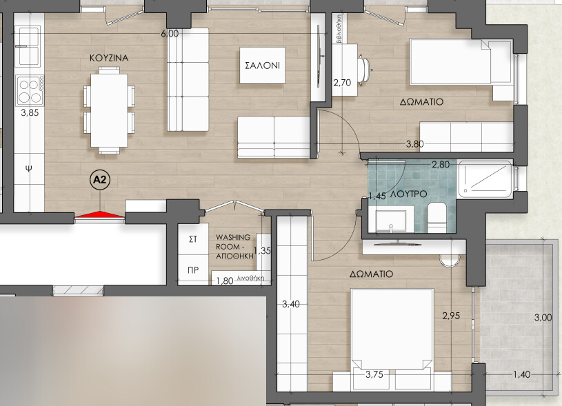 Flat in Thessaloniki, Greece, 72 m² - picture 5