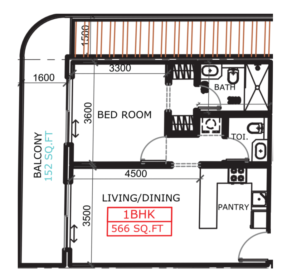Appartamento a Dubai, EAU, 66 m² - foto 6
