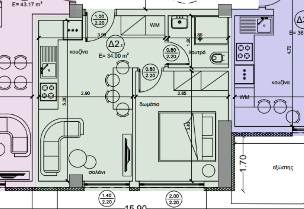 Appartamento a Calcidica, Grecia, 46 m² - foto 11