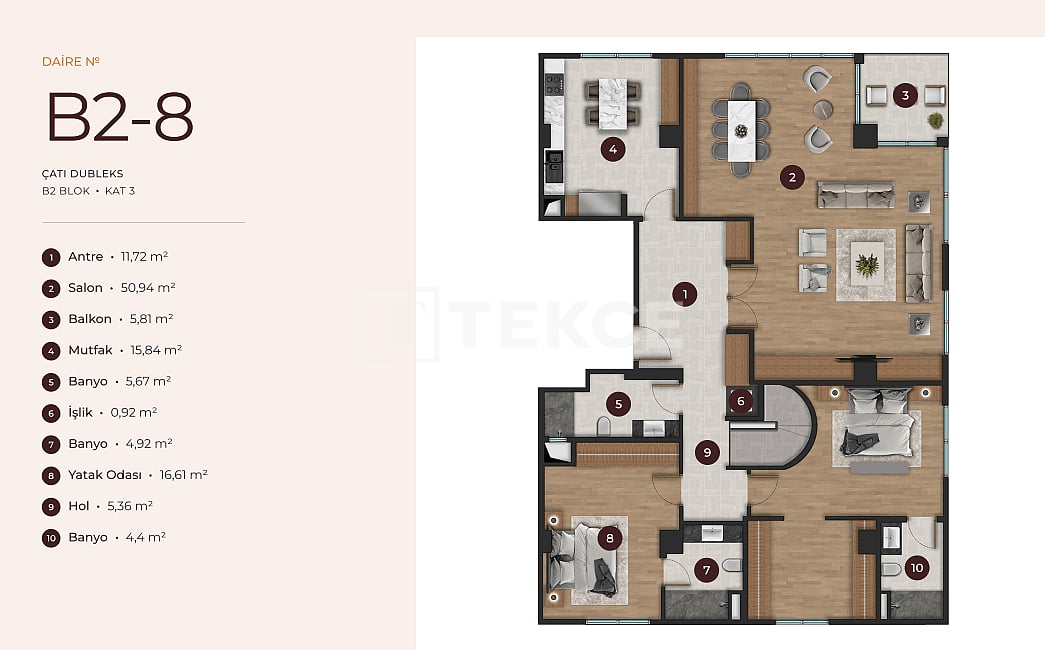 Appartement à Istanbul, Turquie, 314 m² - image 17