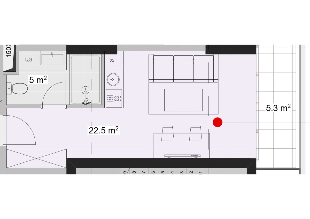 Piso en Batumi, Georgia, 32.8 m² - imagen 6