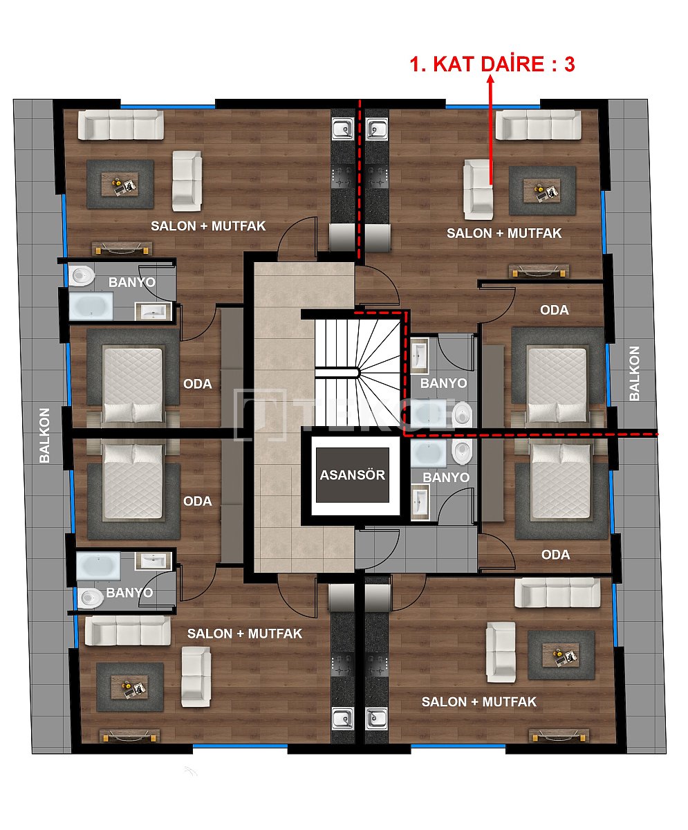 Penthouse à Antalya, Turquie, 220 m² - image 10