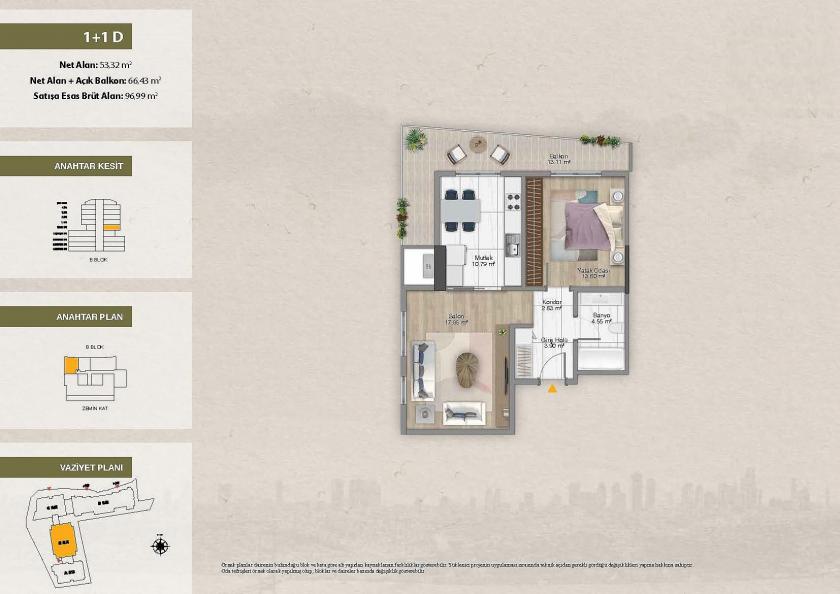 Appartement à Istanbul, Turquie, 96 m² - image 1