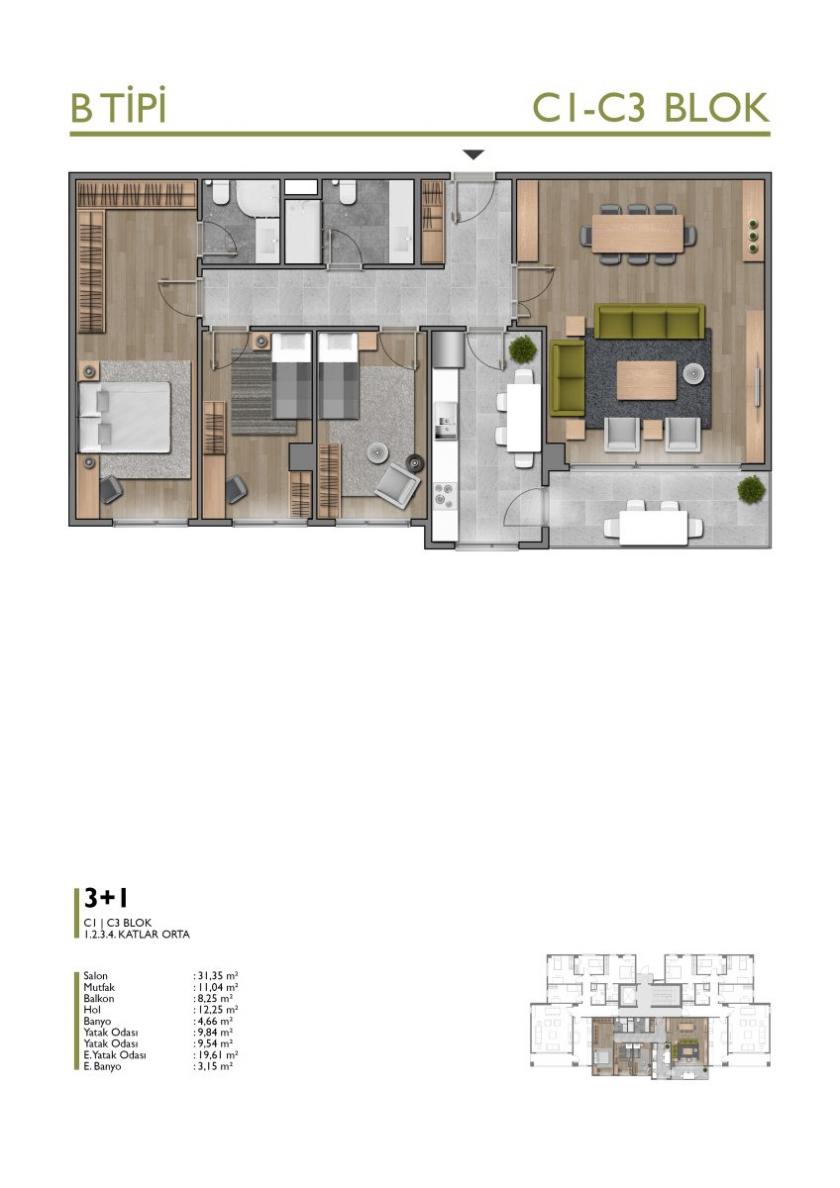 Piso en Başakşehir, Turquia, 192 m² - imagen 3