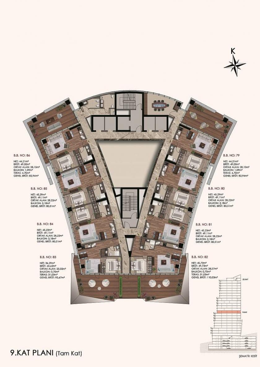 Flat in Istanbul, Turkey, 74 m² - picture 10