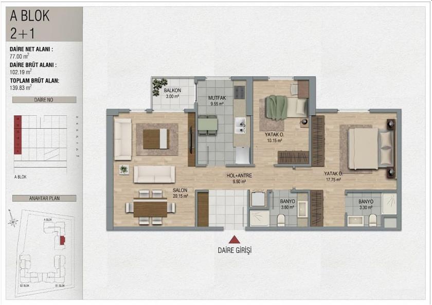 Flat in Pendik, Turkey, 81 m² - picture 13