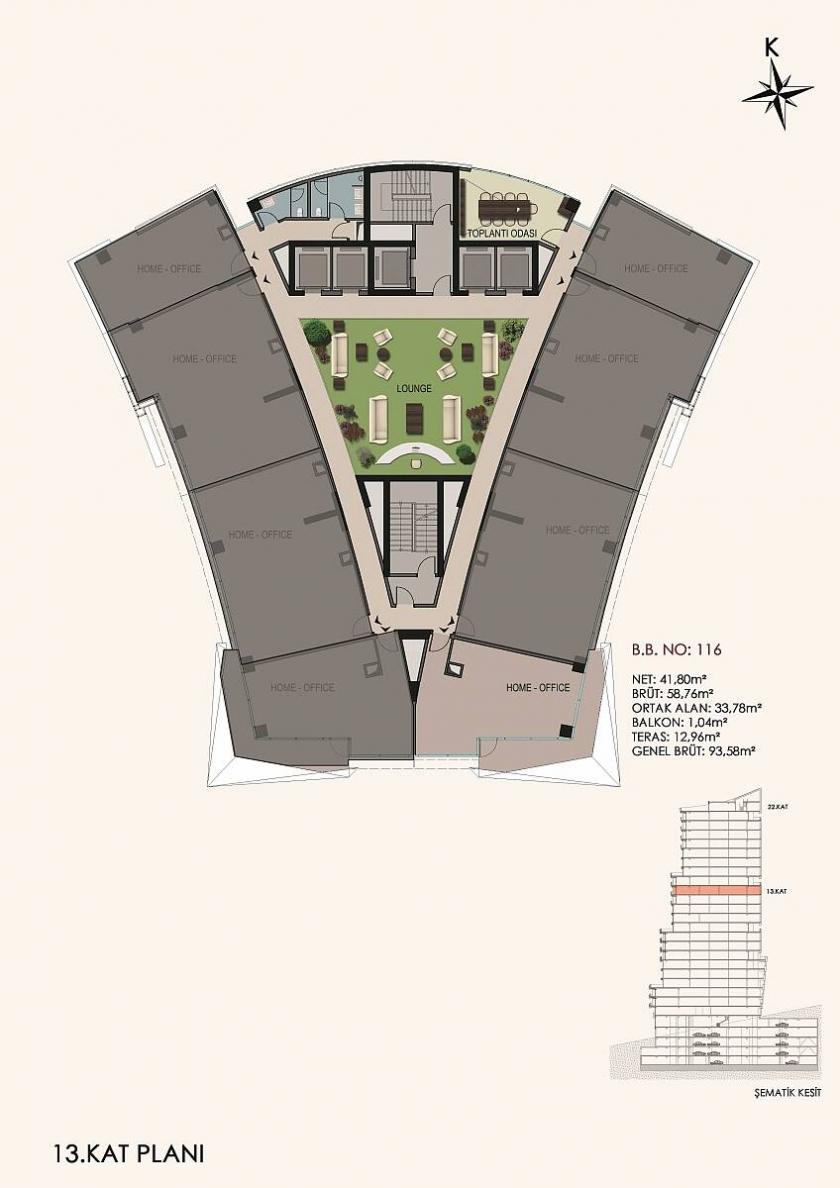 Flat in Istanbul, Turkey, 74 m² - picture 14