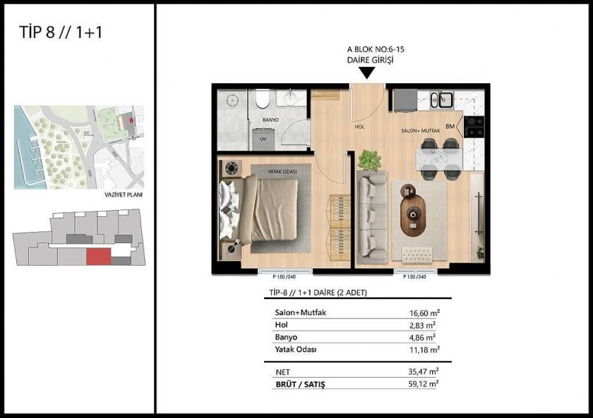 Appartamento a Istanbul, Turchia, 58 m² - foto 13