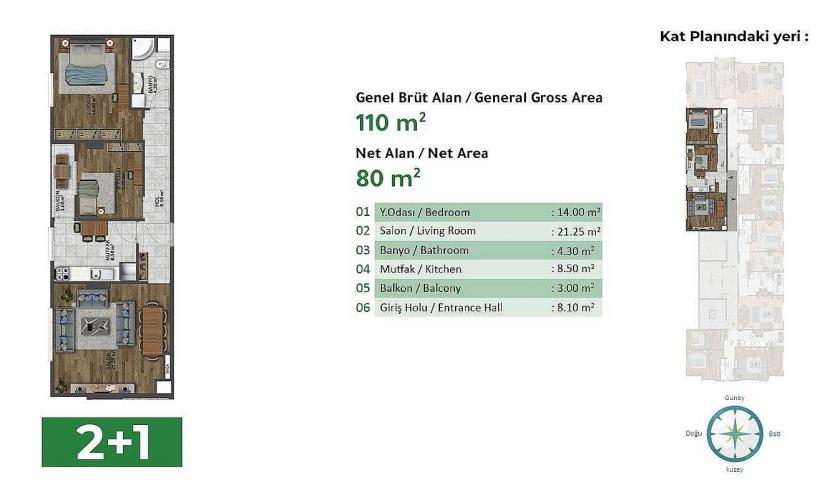 Appartement à Istanbul, Turquie, 101 m² - image 11