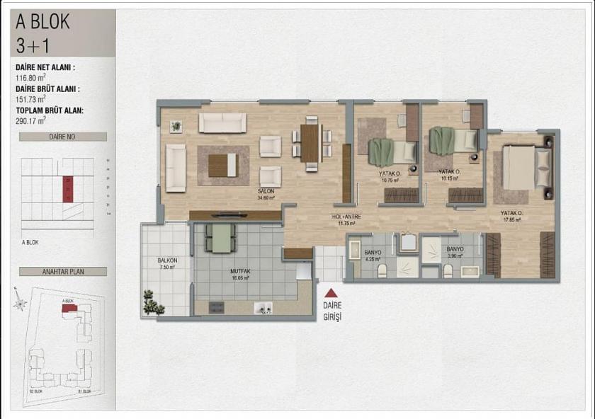 Flat in Pendik, Turkey, 81 m² - picture 15