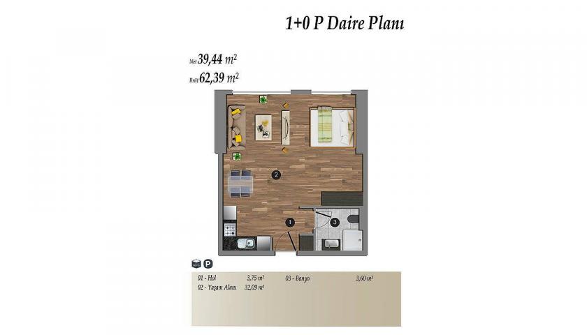 Wohnung in Istanbul, Türkei, 100 m² - Foto 16