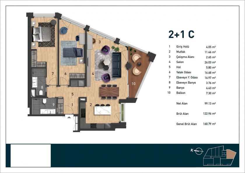 Appartement à Istanbul, Turquie, 178 m² - image 16