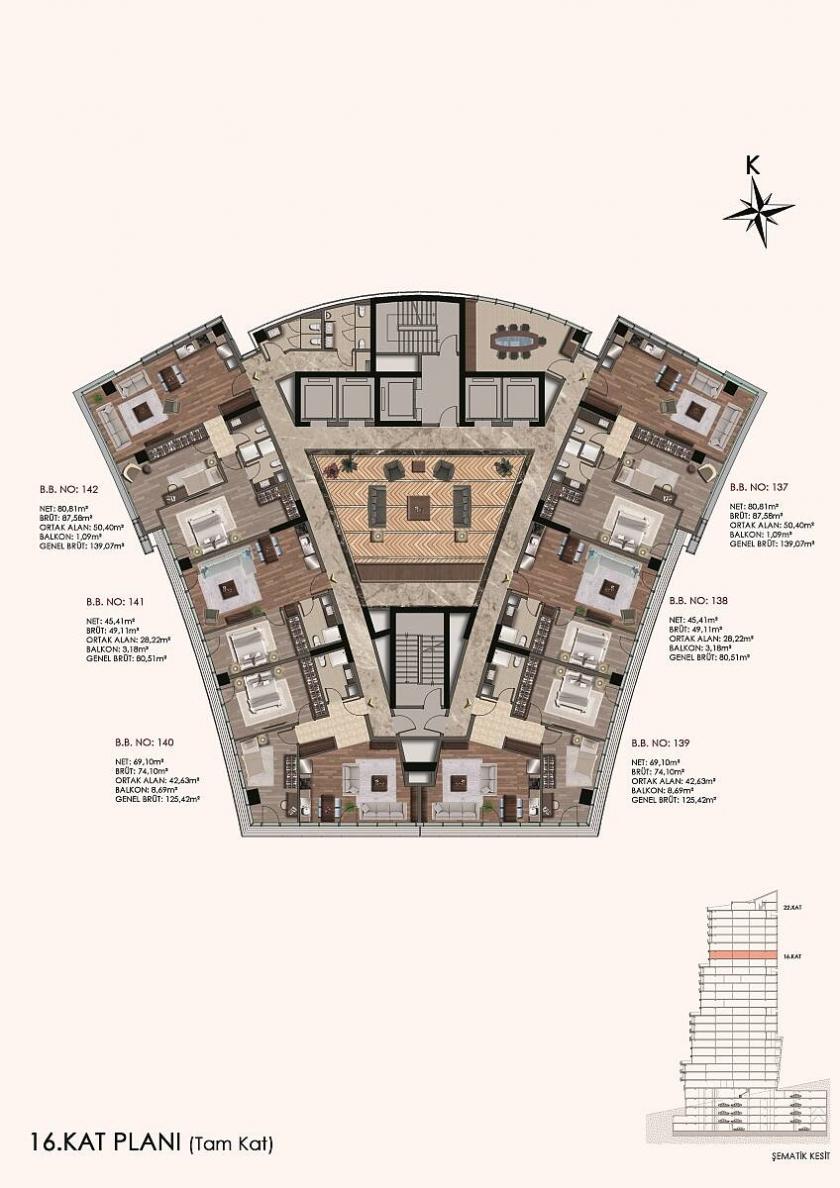 Flat in Istanbul, Turkey, 74 m² - picture 16