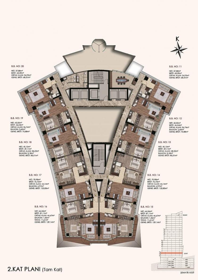 Flat in Istanbul, Turkey, 74 m² - picture 17