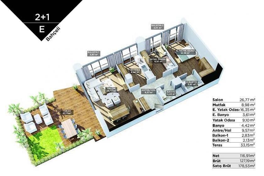 Wohnung in Istanbul, Türkei, 242 m² - Foto 17