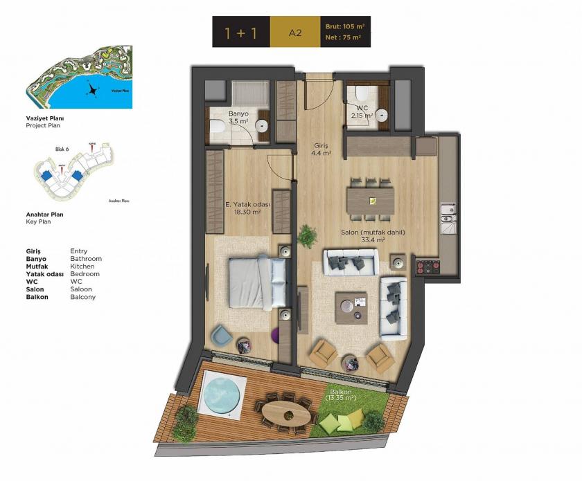 Piso en Estambul, Turquia, 237 m² - imagen 16