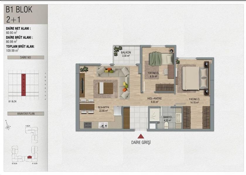 Flat in Pendik, Turkey, 81 m² - picture 17