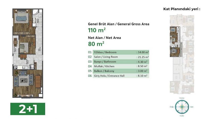 Flat in Istanbul, Turkey, 97 m² - picture 17