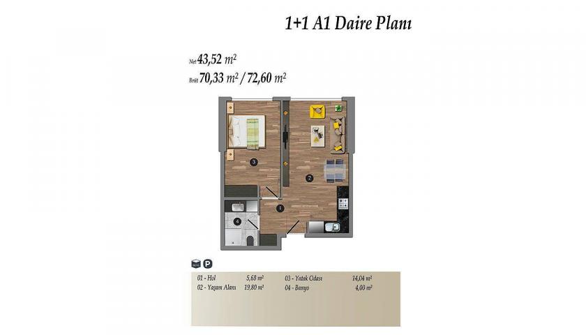 Wohnung in Istanbul, Türkei, 100 m² - Foto 18