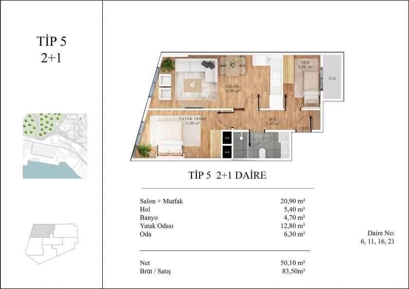 Penthouse in Istanbul, Türkei, 157 m² - Foto 18