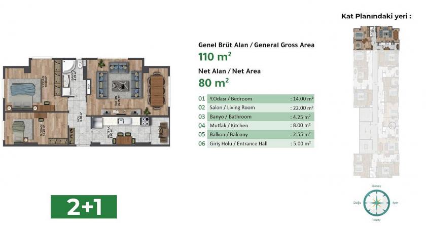 Flat in Istanbul, Turkey, 97 m² - picture 18
