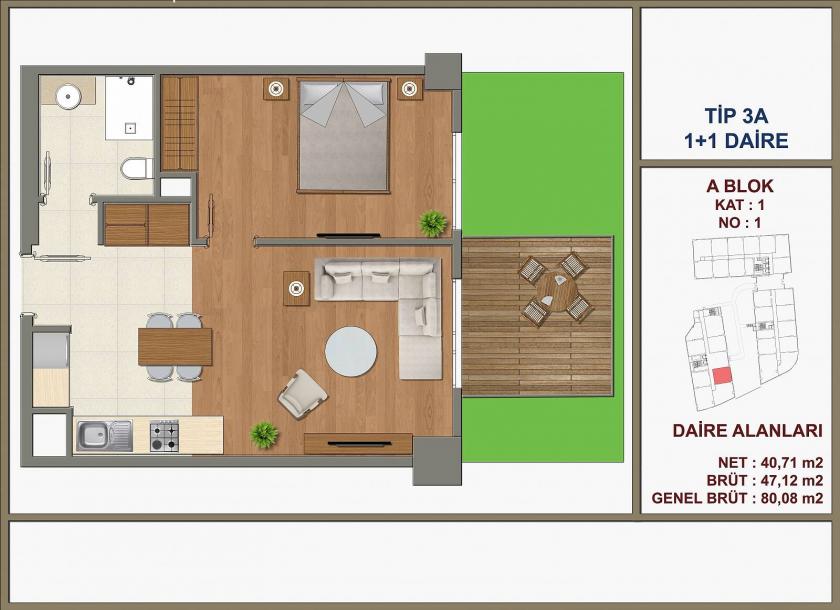 Wohnung in Istanbul, Türkei, 65 m² - Foto 19