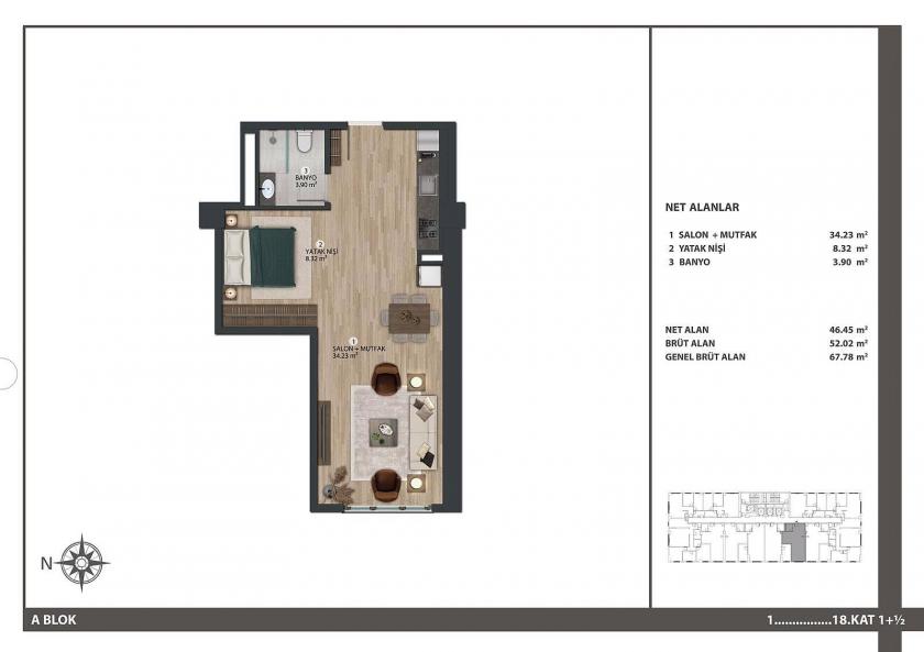 Flat Bahcelievler, Turkey, 64 m² - picture 16