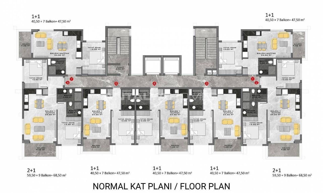 Apartment in Alanya, Türkei, 55 m² - Foto 17