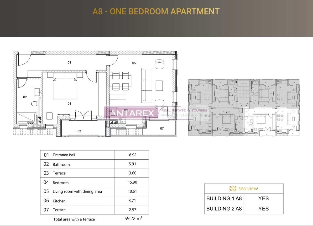 Apartment in Risan, Montenegro, 59 m² - picture 16