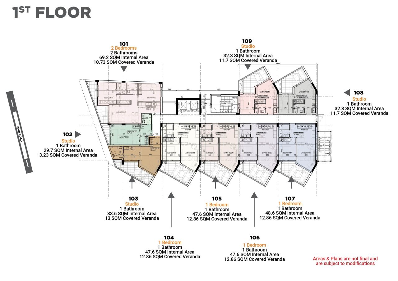 Apartamento en la playa de Finikoudes, Chipre, 90 m² - imagen 1