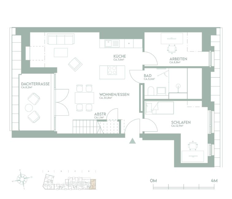 Apartment in Duesseldorf, Germany, 97 m² - picture 3