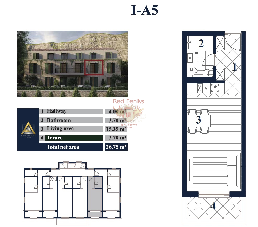 Appartamento a Kotor, Montenegro, 28 m² - foto 4
