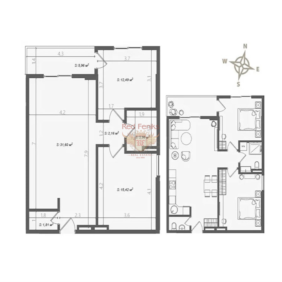 Piso en el Bar, Montenegro, 74 m² - imagen 5