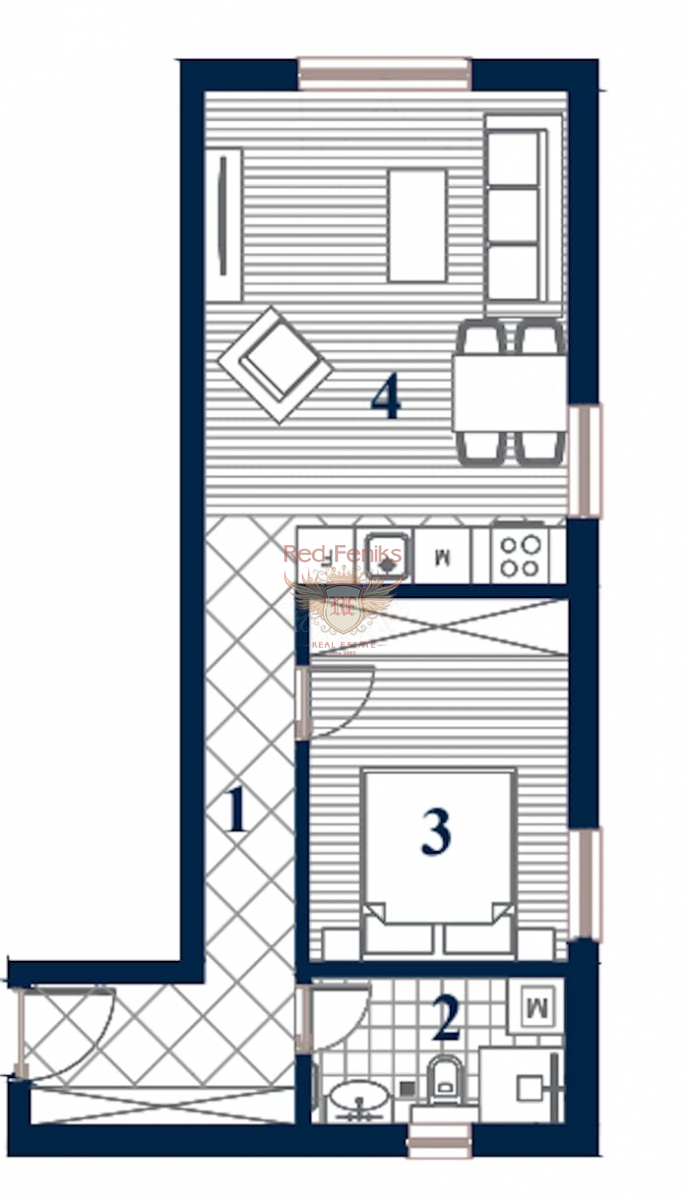 Wohnung in Kotor, Montenegro, 38 m² - Foto 7