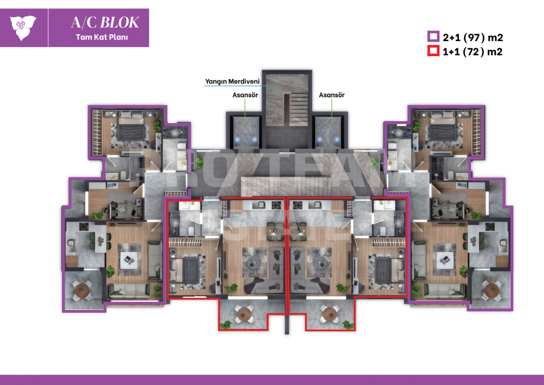 Wohnung in Antalya, Türkei, 97 m² - Foto 11