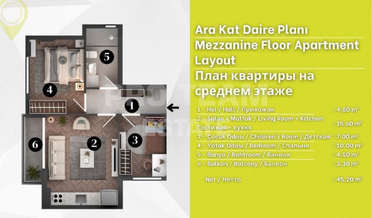 Piso en Antalya, Turquia, 205 m² - imagen 14