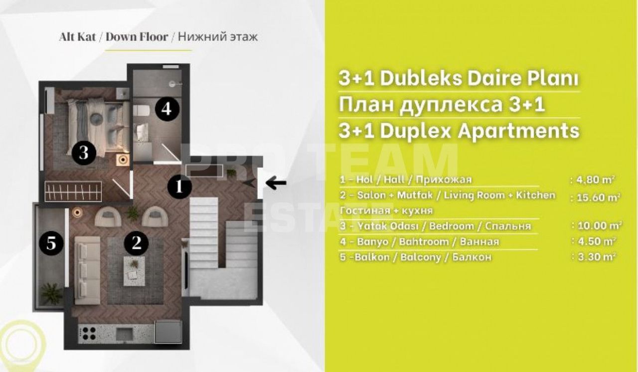 Piso en Antalya, Turquia, 205 m² - imagen 15