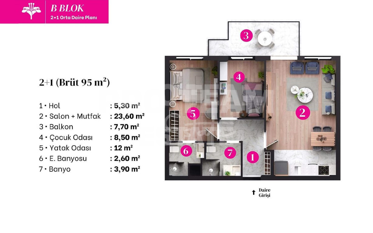 Piso en Antalya, Turquia, 95 m² - imagen 16