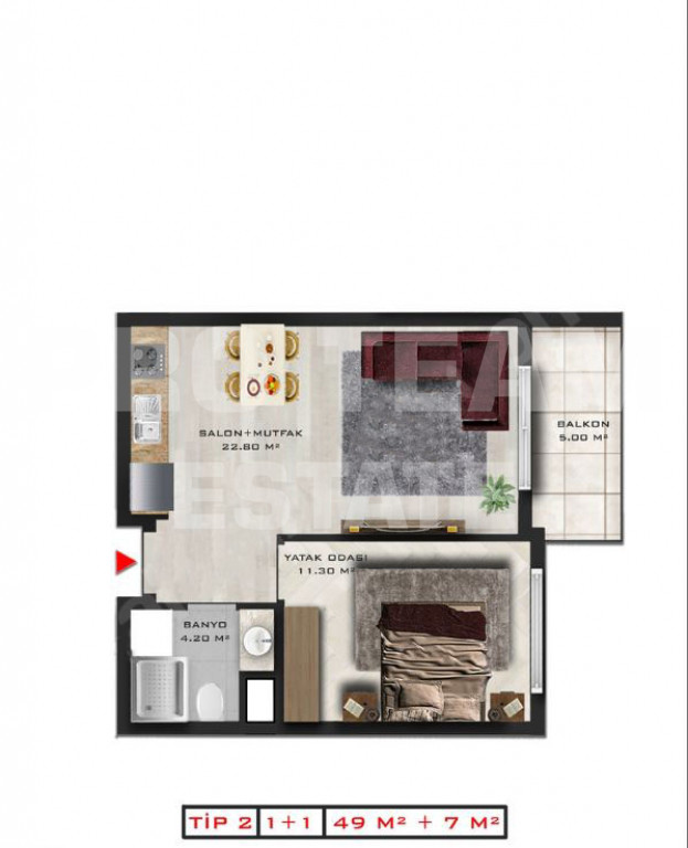 Piso en Antalya, Turquia, 49 m² - imagen 18