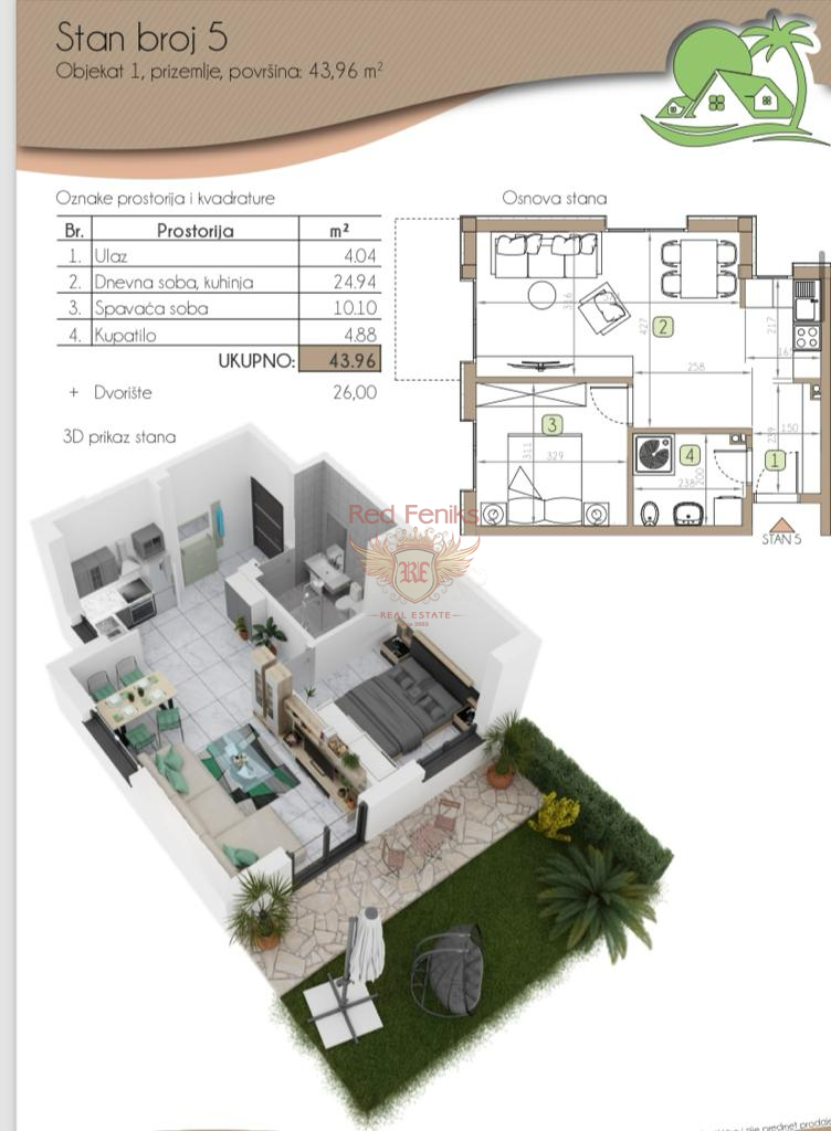 Appartamento a Kotor, Montenegro, 44 m² - foto 13