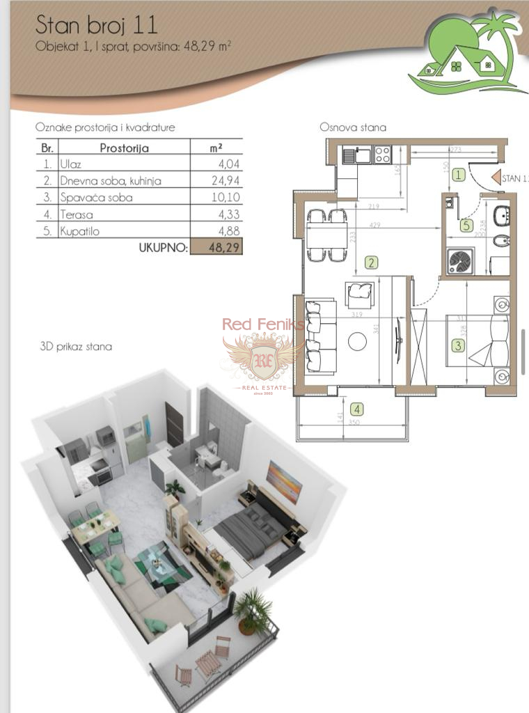 Appartamento a Kotor, Montenegro, 44 m² - foto 14